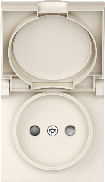 Donel A07 матовый кремовый накладка для розетки без заземления, с крышкой, 16A 250 В~, серия DB