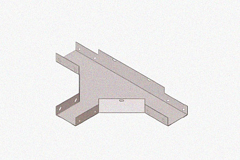 Лоток тройниковый глухой ОТГ 100х60 УХЛ1, горячее цинкование, S1,0