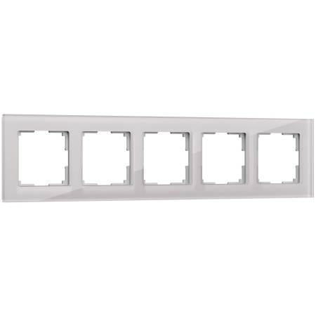 Favorit Рамка на 5 постов (дымчатый, стекло) Werkel