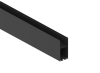 Donel Накладной/подвесной алюминиевый профиль, 32,2х71,5х2000. Цвет: Черный матовый, RAL9005,