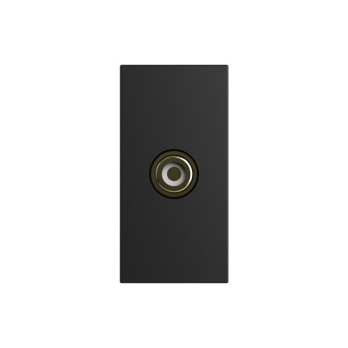 Розетка мультимедийная VIDEO RCA черная (механизм) Livolo фото 2