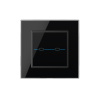 Сенсорный выключатель Quadro 2 клавиши 1 пост Черный Livolo