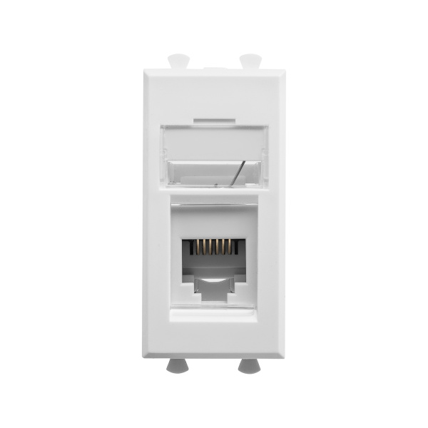 Телефонная розетка RJ-12 модульная, "Avanti", "Белое облако", 1 модуль DKC Телефонная розетка RJ-12 модульная, "Avanti", "Белое облако", 1 модуль DKC