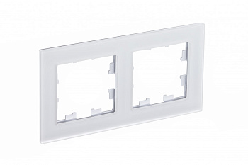 ATLASDESIGN NATURE Рамка универсальная 2-м матовое стекло  белый IP20 Schneider Electric