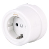 Розетка с заземлением (белый) Ретро ОУ IP20 Werkel