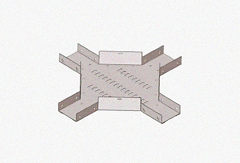 Лоток крестообразный замковый глухой КМЗГ 100х80 УХЛ1, горячее цинкование, S1,0