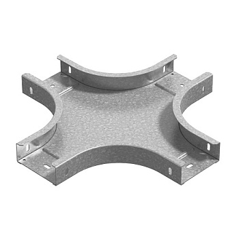 Разветвитель крестообразный горизонтальный к лотку ПЛК 500х60, толщ. 1,5 мм, гор. цинк Ostec