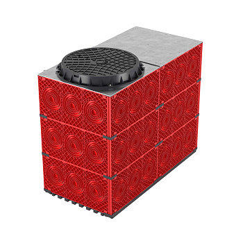 Колодец пластиковый для кабельной канализации с пластиковым люком,1500х750х1125 DKC