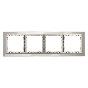 Рамка стеклянная Voltum S70 на 4 поста, (кашемир, стекло)