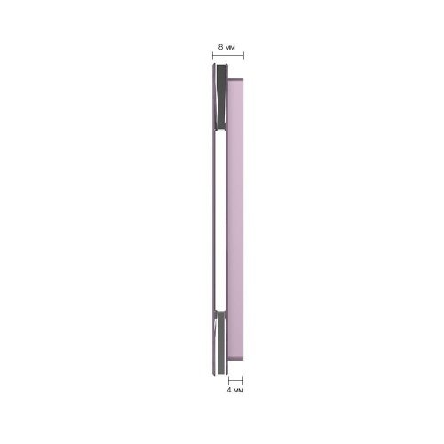 Панель для двух сенсорных выключателей, 3 клавиши (2+1), цвет розовый, стекло Livolo фото 3