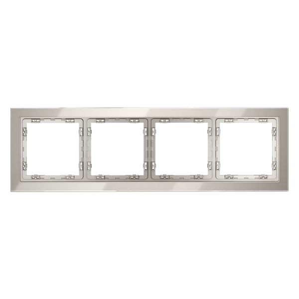 Рамка стеклянная Voltum S70 на 4 поста, (кашемир, стекло)