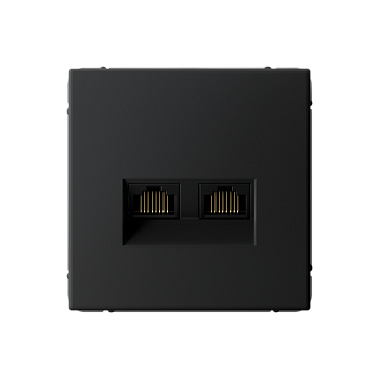 ARTGALLERY РОЗЕТКА двойная компьютерная RJ45+RJ45, кат.6А, механизм, КАРБОН Systeme Electric