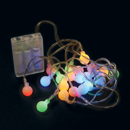 Св/д гирлянда Feron CL556 лин.,статичная, мультиколор, 4м + 0.5м с питанием от батареек