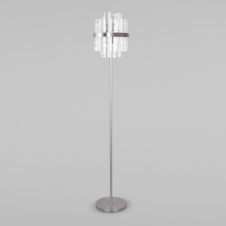 Торшер с декоративным плафоном 4*E14 60Вт никель IP20 Hollis (01110/4 никель) Bogate's