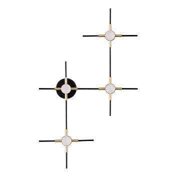 Настенный св-к LED 4000K 14W 220V COSTELLA золот/черн/металл ODEON LIGHT