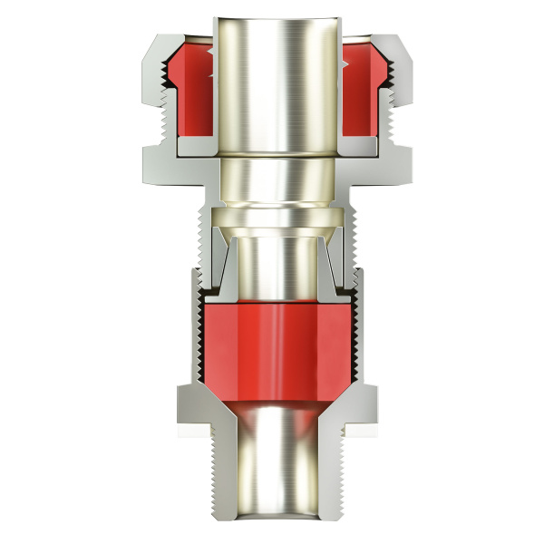 Взрывозащищенный кабельный ввод серии КАЕРМ COSMEC Dn:26 М25х1,5 d:11,8-18мм. никелир.латунь IP66/IP68 DKC