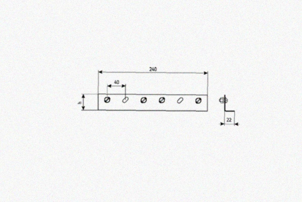 Соединитель лотковый замковый СЛЗх80х0,8 УТ1,5, оцинкованный лист, S0,8