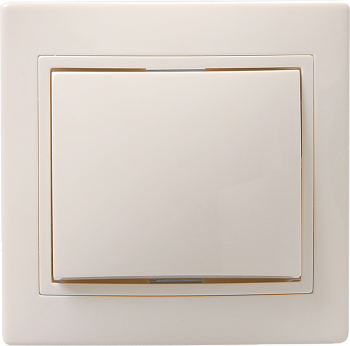 Выключатель 1-клавишный ВС10-1-0-Км 10А керамика КВАРТА кремовый IEK