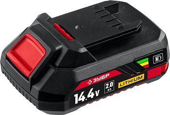 14.4В, Li-Ion, 2Ач, тип С1, аккумуляторная батарея. АКБ-С1-14-2 ЗУБР