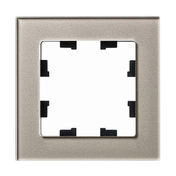 ATLASDESIGN NATURE Рамка универсальная 1-м . стекло/шампань IP20 Schneider Electric