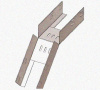 Лоток перфорированный КС 100х65-45 УХЛ1 для поворота трассы вниз на 45, оцинкованный лист S1,5