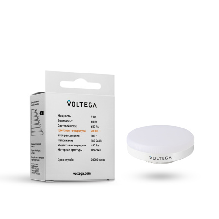 Лампа св/д GX53 9Вт 2800K Simple 7772 Voltega