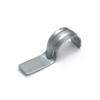 Скоба металлическая однолапковая СМО d19-20 мм для монтажного пистолета (без отверстий) (100 шт/уп) Промрукав