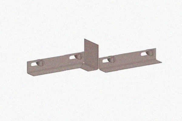 Соединитель-переходник замковый ПУгЛЗ 100х50 УХЛ1 (левый), оцинкованный лист, S1,0