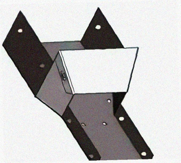 Лоток переходной замковый ЛПЗ 400х60-200х60 УХЛ1, горячее цинкование, S1,5