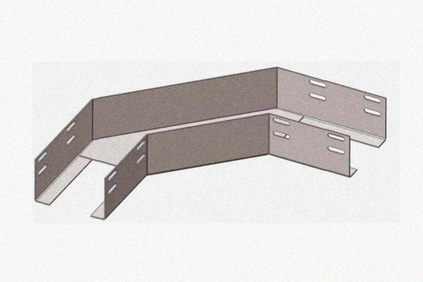 Лоток угловой замковый глухой КГЗГ 300х100-90 УХЛ1 поворот на 90, горячее цинкование S1,5