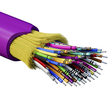 Кабель волоконно-оптический, распределительный, арамидные упрочняющие нити, для внутренней прокладки, нг(А)-HF, 48 ОВ, категорияOM4 (G.651.1) плотный 