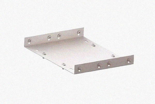 Соединитель лотковый замковый СЛЗ-500х80х1,5 УТ1,5, оцинкованный лист, S1,5