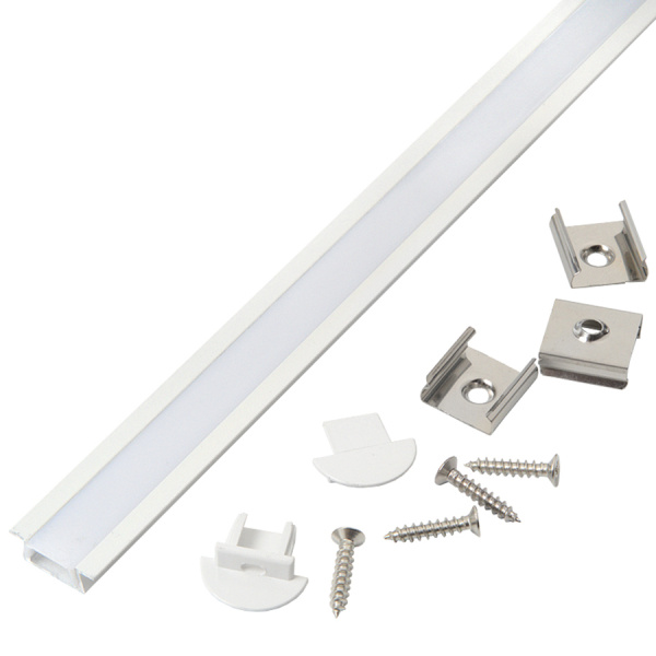 Профиль GAL-GLS-1000-7-22-W белый (1м профиль+ рассеиватель+2 заглушки+2 скобы с шурупами) General