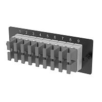 Адаптерная планка 18xMTP(12) адаптеров (allign key) (цвет адаптеров - серый), OM4, 1 HU DKC