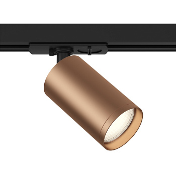 Светильник трековый 1*GU10 10Вт Черный и Медь матовая IP20 Focus S TR020-1-GU10-BC Technical