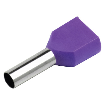 Наконечник-гильза НГИ2 GNGI-E2-2x2,5-10 Фиолетовый, 100 штук General