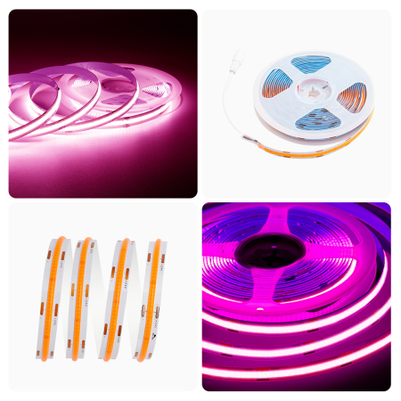 210ОО Общее освещение светодиодной лентой 3м, 24В, 14Вт/м, COB, 512д/м, IP20, роз APEYRON