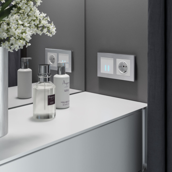 Aluminium Рамка на 2 поста (алюминий) Werkel