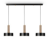 Подвесной светильник 3*E27 40Вт Черный и Латунь IP20 Izza FR4008PL-03BBS Freya