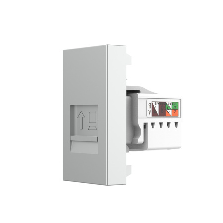 Розетка компьютерная RJ-45 серая (механизм) Livolo