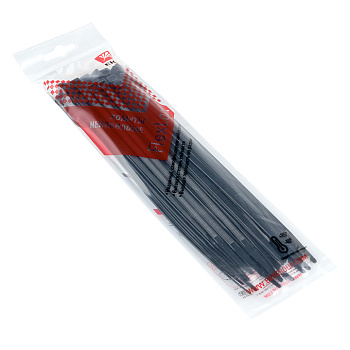 Хомут P6,6 стандартный (ч), 4,8x200 (50шт) FlexLock PROxima EKF