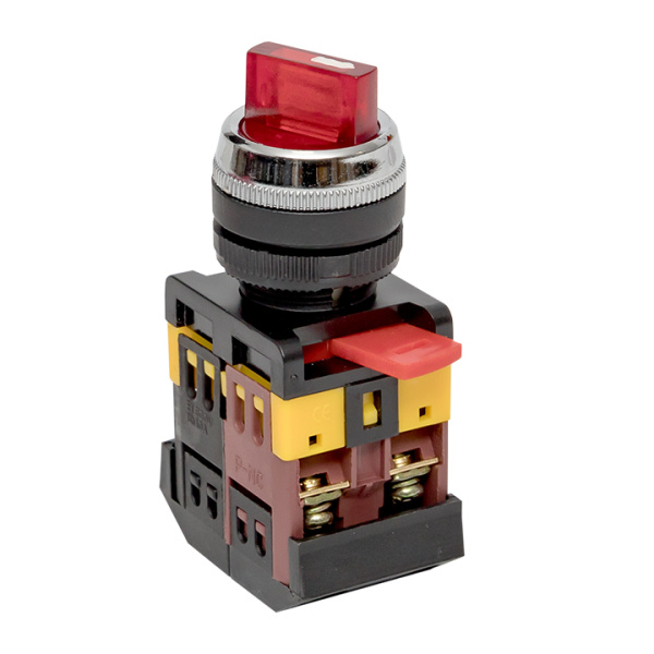 Переключатель ANC-22 2P красный с подсветкой 220В NO+NC PROxima EKF