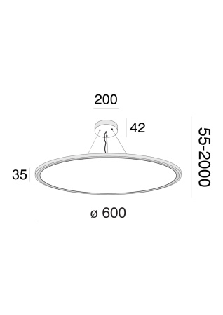 Подвесной светильник 54Вт 4000K Белый IP20 Cosmos MOD057PL-L54W4K Technical
