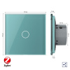 Сенсорный проходной выключатель ZigBee (Wi-Fi) 1 клавиша 1 пост Зеленый Livolo