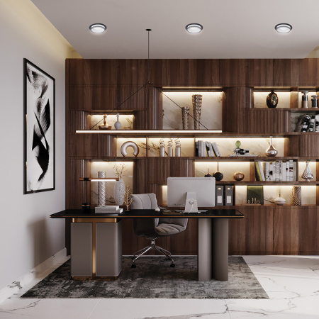 Светильник потолочный встраиваемый, 15W 230V GX53, белый, круг, без лампы, DL500 Feron