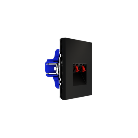 Розетка акустическая встраиваемая Voltum S70 4-местная, (черный матовый)