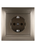Розетка 2П+З 16А 250В  бронза "Лама" TDM