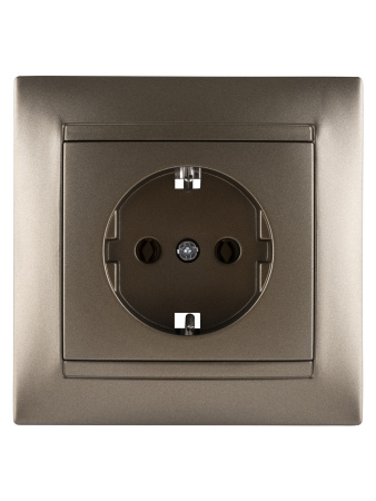 Розетка 2П+З 16А 250В  бронза "Лама" TDM