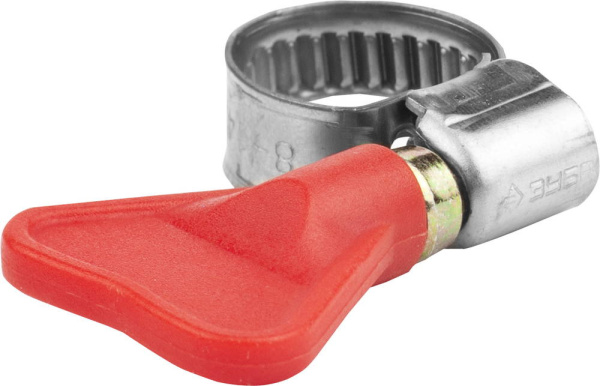 Хомуты Бабочка, нерж. сталь, накатная лента 9 мм, 8-14 мм, 2 шт, Профессионал ЗУБР