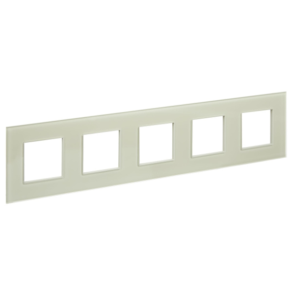 SKANDY Рамка 5-местная SK-F25B стекло беж. IEK